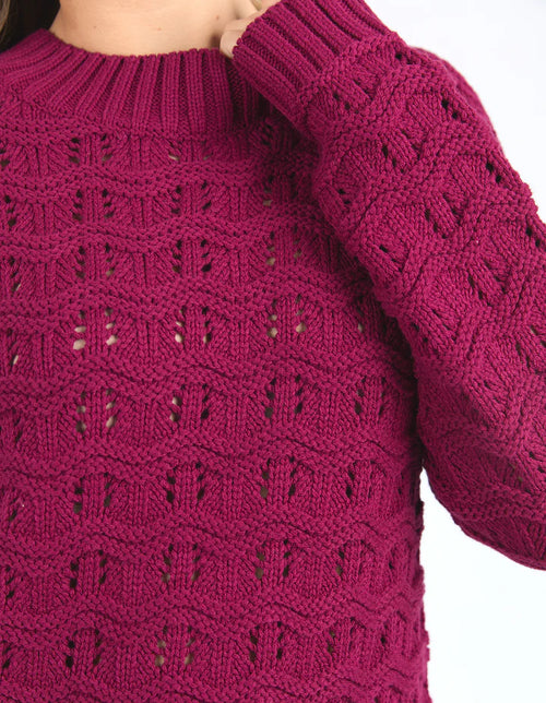 Carter Knit - Beetroot Red