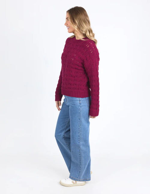 Carter Knit - Beetroot Red