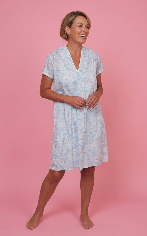 Cap Sleeve Nightie - Vintage Paisley
