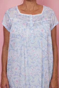Cap Sleeve Nightie - Vintage Paisley