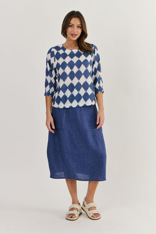 Linen Top - Harlequin