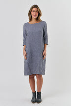 Midi Dress - Blue Stripe