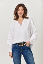 Linen Top - White
