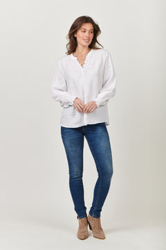 Linen Top - White