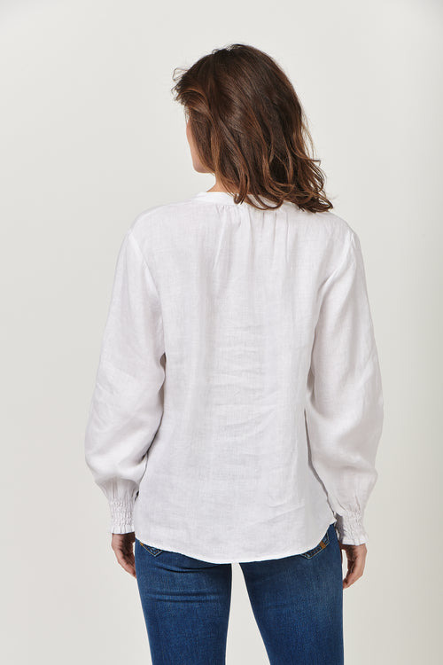 Linen Top - White