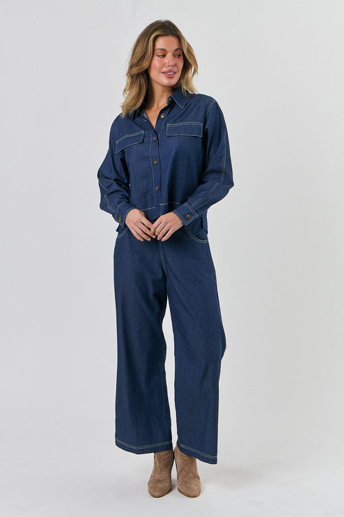 Cropped Jacket - Denim