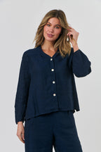 Button-through Top - Midnight