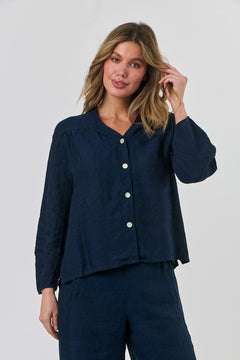 Button-through Top - Midnight