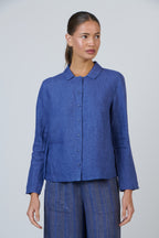 Linen Collared Shirt - Placid