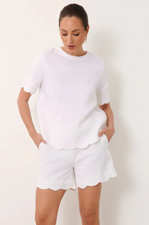 Haven Scalloped Hem Short