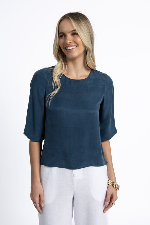 Ivy Blouse - Navy