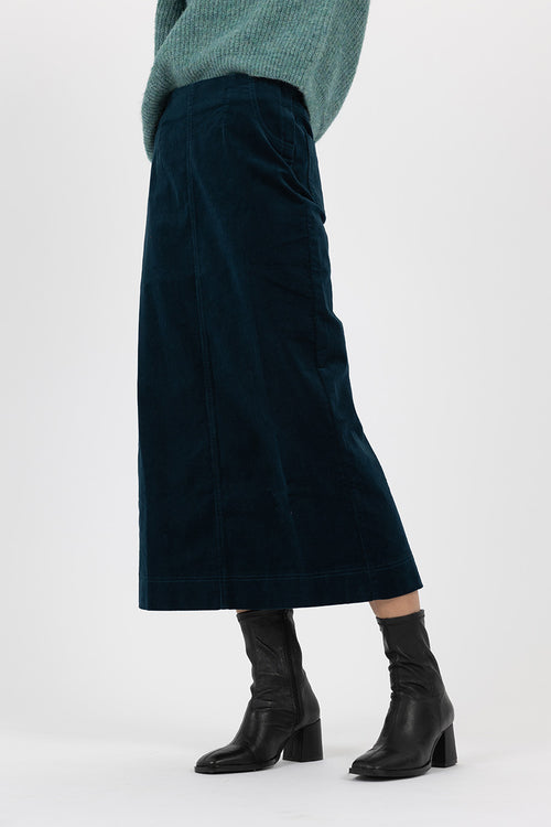 Billie Corduroy Skirt - Sea Green