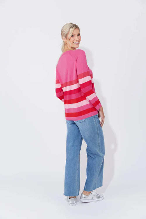 Florida Stripe Jumper - Pink