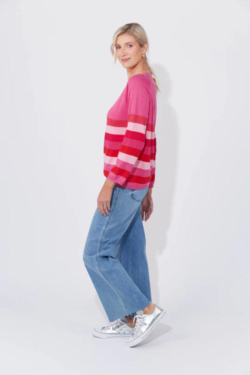 Florida Stripe Jumper - Pink