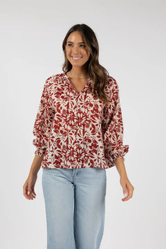 Eden Blouse - Brick