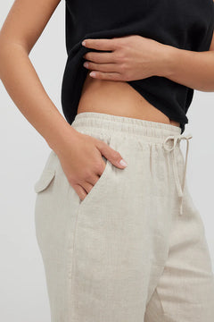 Lido Linen Pants - Natural
