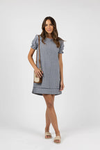 Zeta Shift Dress - Midnight/White