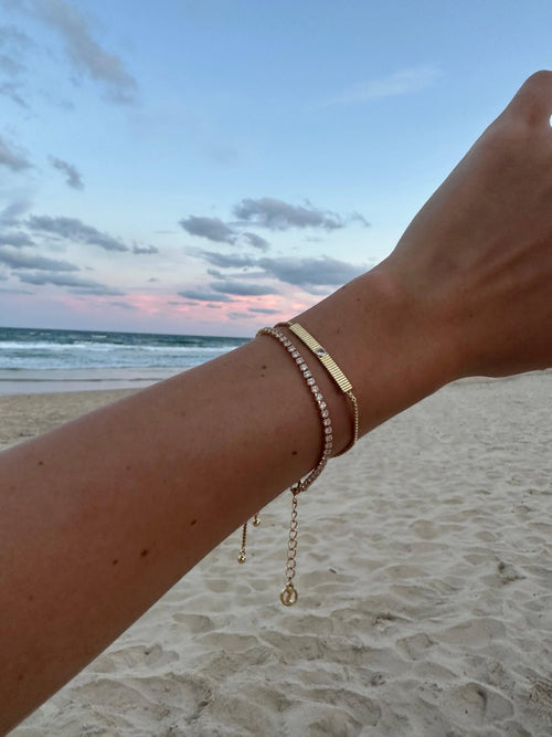 Isla Tennis Bracelet - Gold