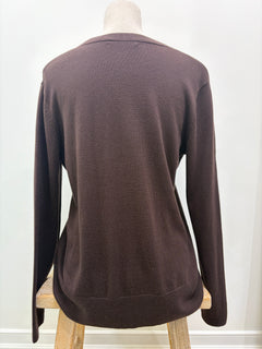 West Palm V Neck Knit - Brown
