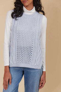 Luna Knit Vest - Sky