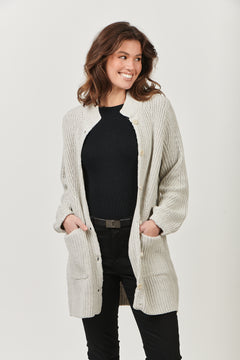 Cotton Cardigan - Silver