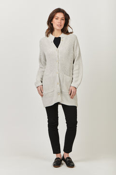Cotton Cardigan - Silver