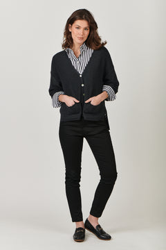 Cotton Cardigan - Charcoal