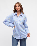 Lemon Stripe Shirt - Pale Blue