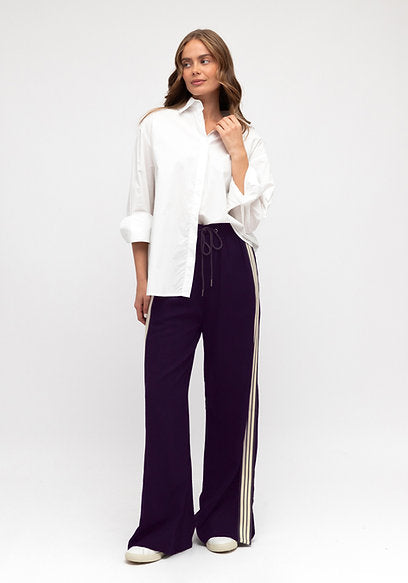 Side Stripe Pants - Navy