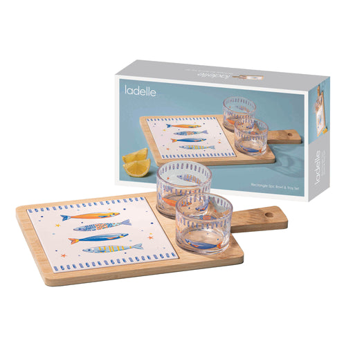 Fish 3pc Snack Bowl & Tray Set