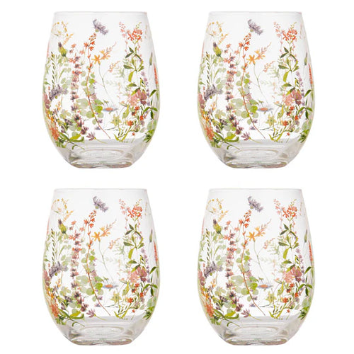 Wildflowers Crystal Tumbler - set 4
