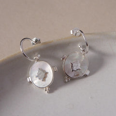 Mother of Pearl Oval Earrings