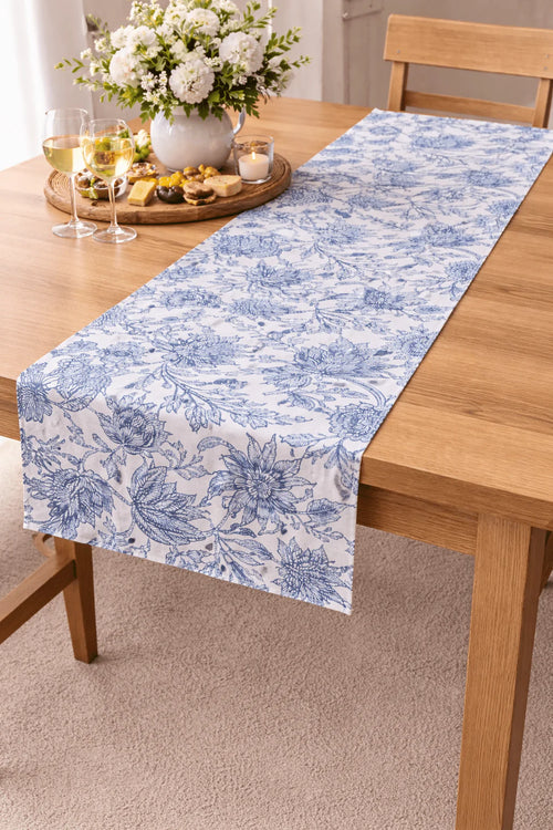 Samara Dark Blue Tablerunner 35x200