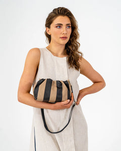 Monty Crossbody Bag - Black & Latte