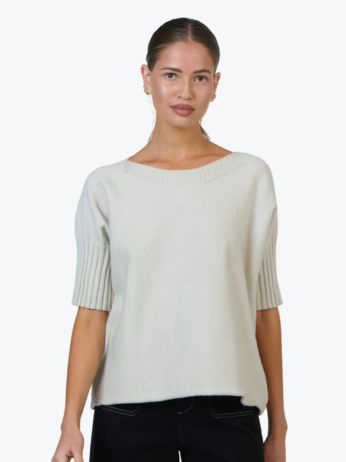 Short Ribbed Sleeve Knit - Dough