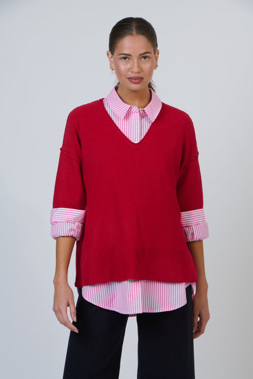 V Neck Knit - Elixir