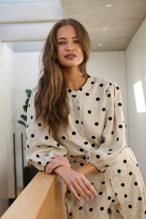 Linen Top - Poppyseed