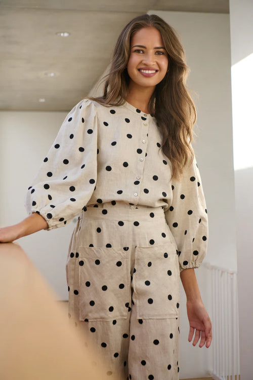 Linen Top - Poppyseed