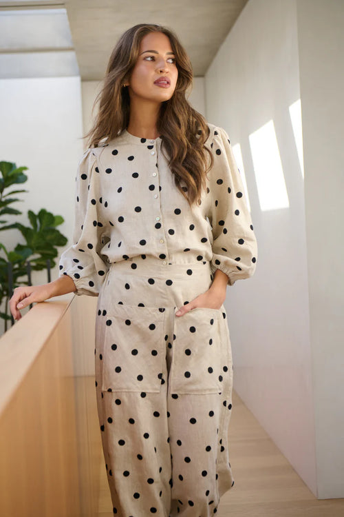 Linen Top - Poppyseed