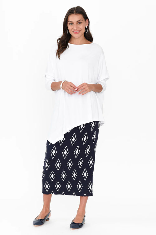Maxi Whitney Tube Skirt - Navy Diamond