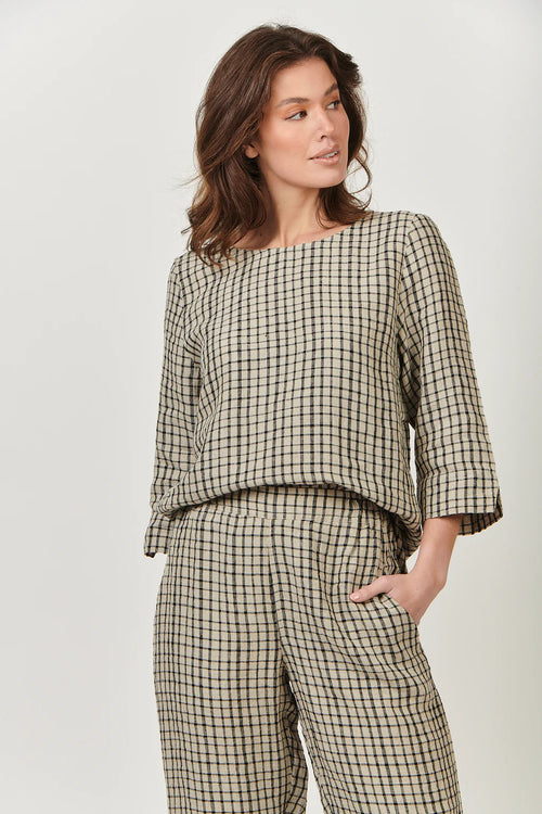 Linen Top - Black Matrix