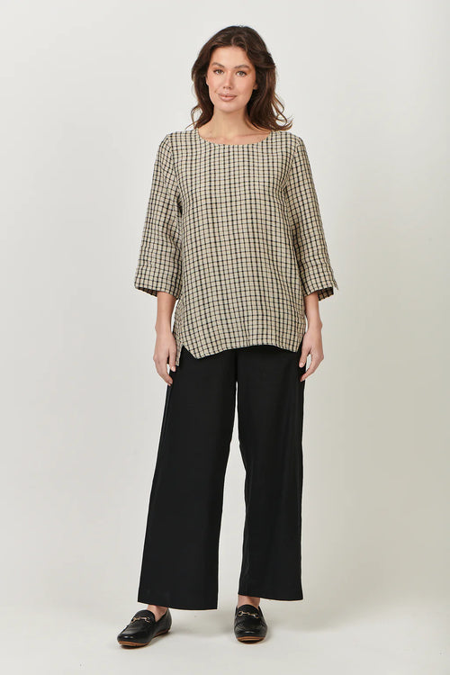 Linen Top - Black Matrix