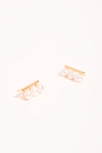 Pearl Panel Stud Earrings