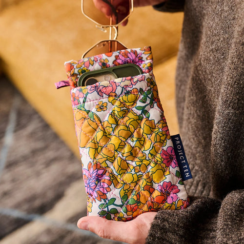 Double Glasses Case - Hydrangea