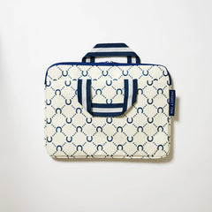 Laptop Case - Navy Horseshoe