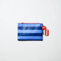 Mini Zip Pouch - Blue Stripe