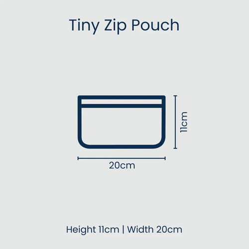 Tiny Zip Pouch - Navy Horseshoe