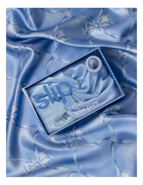 Slip Silk Turban - Cornflower