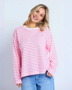 Drop Shoulder Tee - Electric Candy