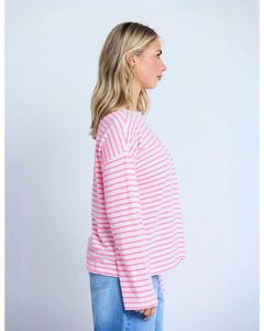 Drop Shoulder Tee - Electric Candy